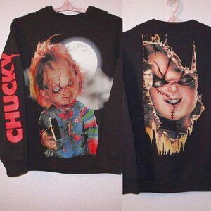 Shoe Palace Chucky Graphic Sweatshirt Size L Killer 2 Side Horror Goth Halloween